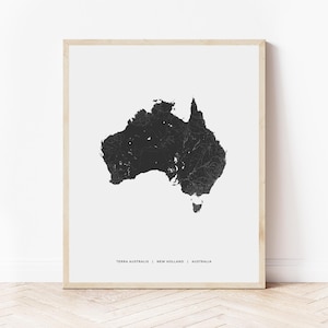 Australia Map Print | Map of Australia | Digital Download
