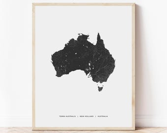 オーストラリアのビンテージ地図 - すぐにダウンロードできるデジタル