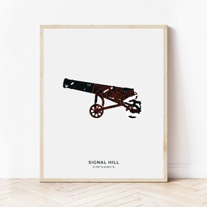 Signal Hill Canon Druck | Landkarte von Signal Hill Neufundland | Digitaler Download