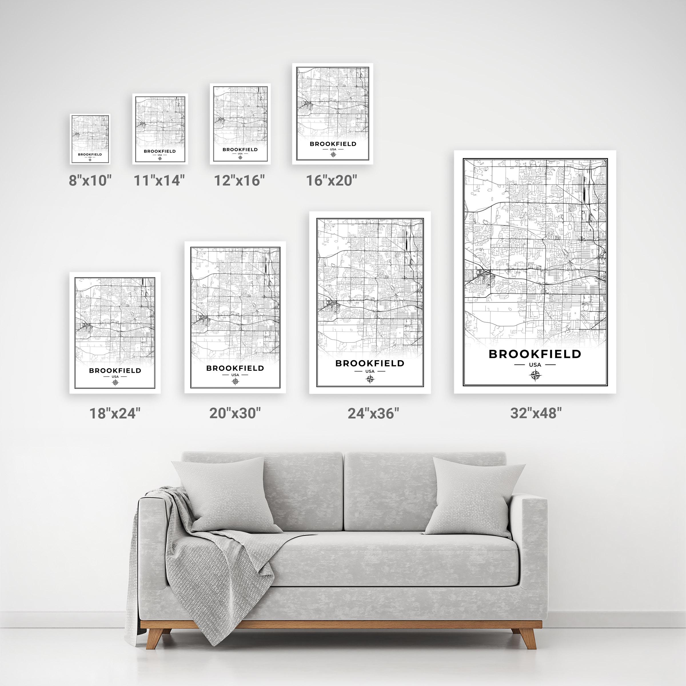 Brookfield Map Print | Map of Brookfield Wisconsin | Digital Download ...