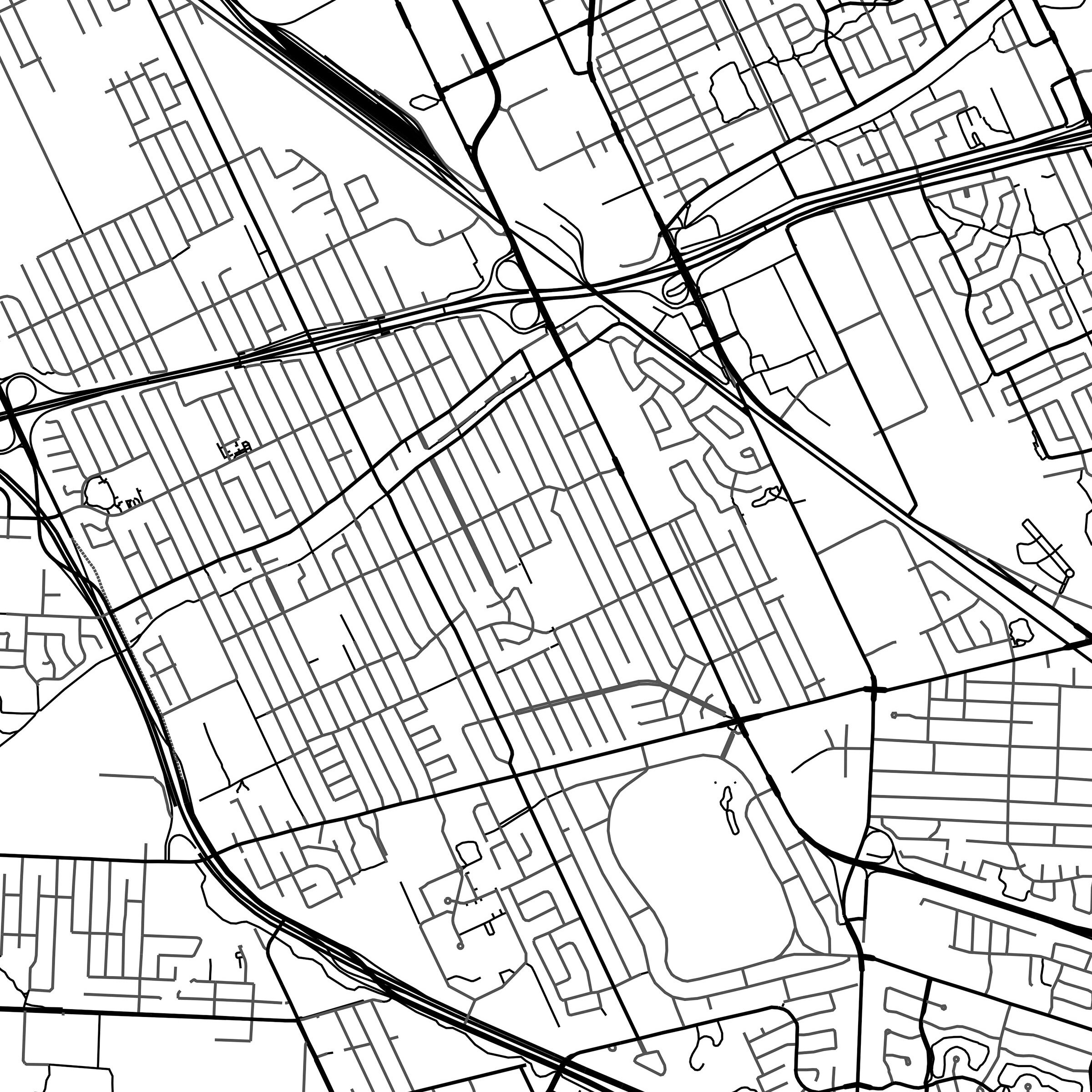 Windsor Map Print Map of Windsor Ontario Black &amp; White - Etsy 日本