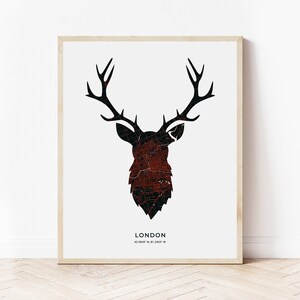London Stag Print | Map of London Ontario | Digital Download