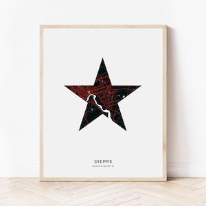 Dieppe Acadian Sterndruck | Landkarte Dieppe New Brunswick | Digitaler Download