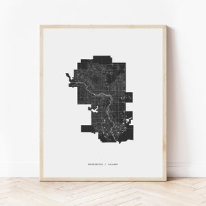 Calgary Heritage Map Print | Map of Calgary Alberta | Digital Download