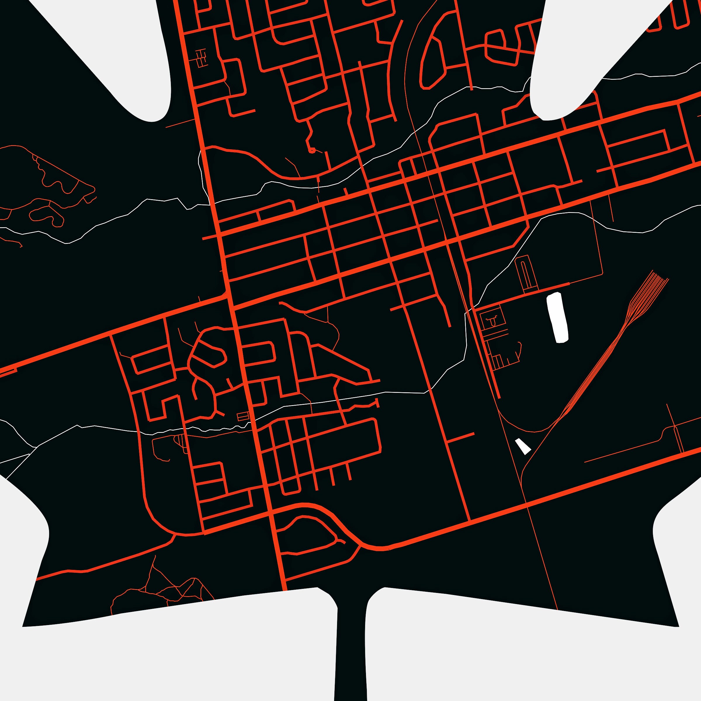 Home Décor Home & Living Map of Alliston Ontario Alliston Maple Leaf