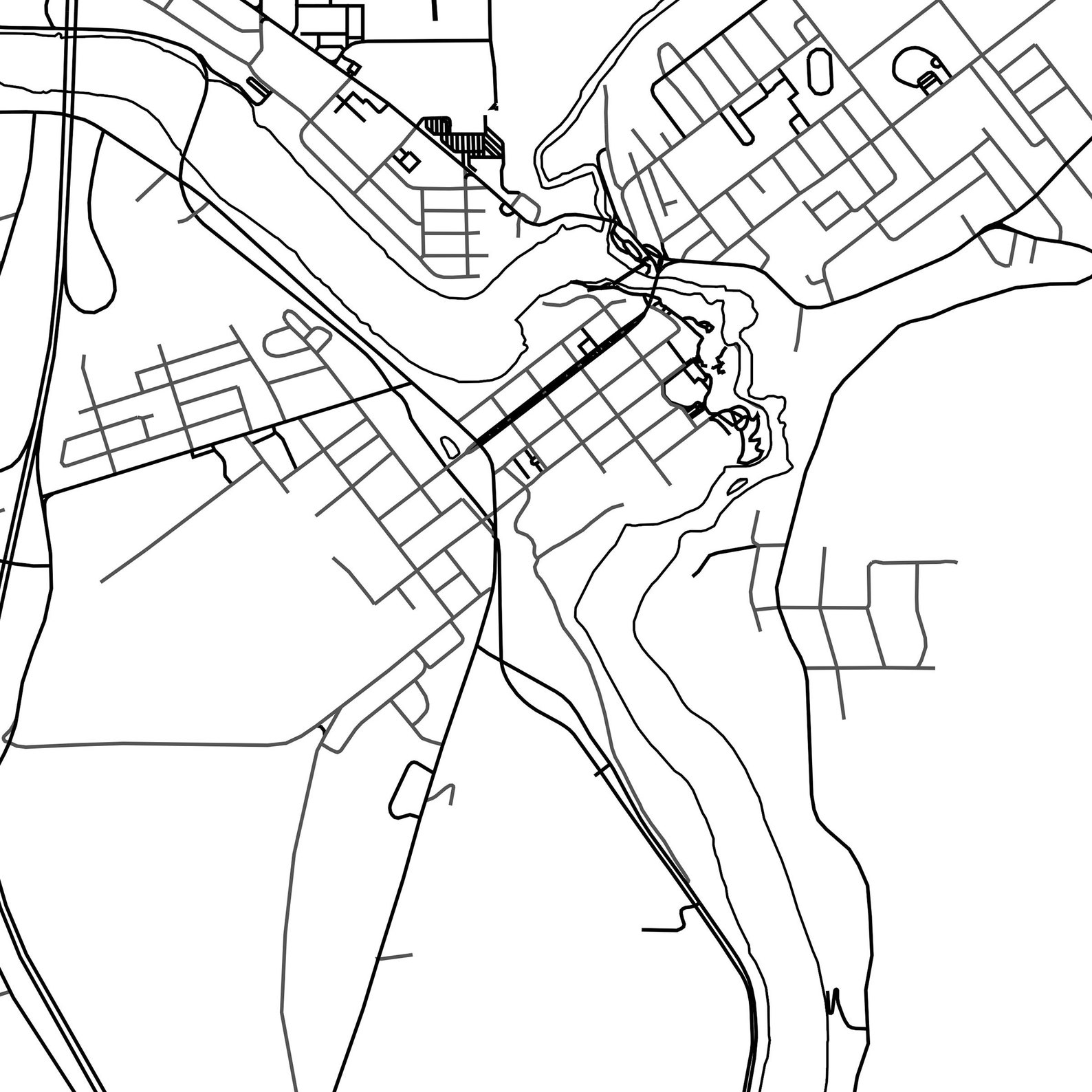 Grand Falls Map Print Map of Grand Falls New Brunswick Etsy