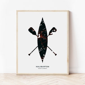 Haliburton Canoe Print / Mapa de Haliburton Ontario / Descarga digital