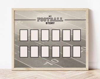 Football Photo Collage Template | Sports Photo Template | Printable and Editable Photo Collage | Digital Download