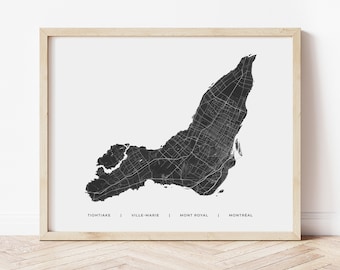 Montréal Heritage Map Print | Map of Montreal | Digital Download