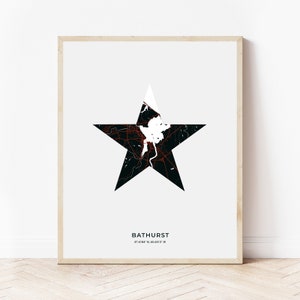 Bathurst Acadian Sterndruck | Karte Bathurst New Brunswick | Digitaler Download