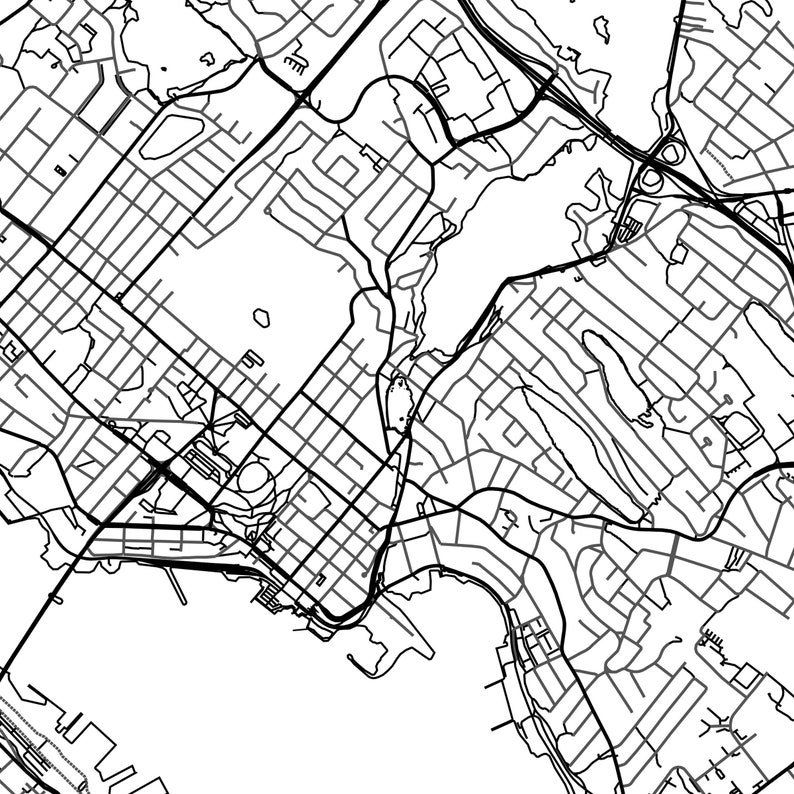 Dartmouth Map Print Map of Dartmouth Nova Scotia Black & White Digital Download image 4