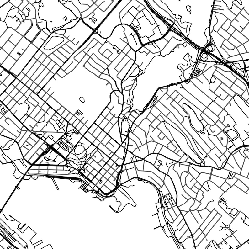 Dartmouth Map Print Map of Dartmouth Nova Scotia Black & Etsy Canada