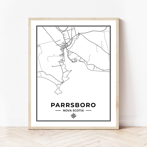 Map of Parrsboro Etsy