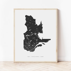Québec Heritage Map Print | Map of Québec | Digital Download