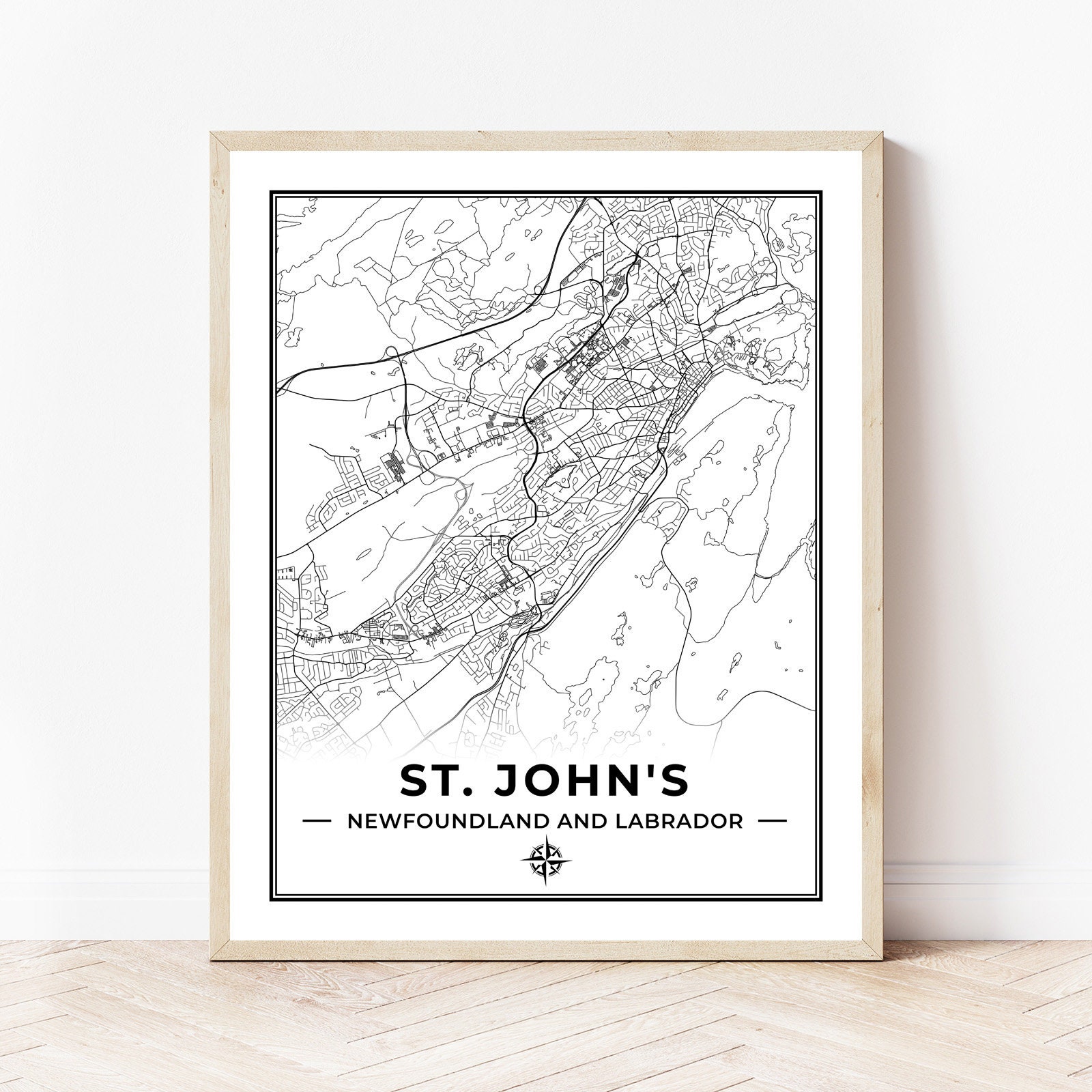 St. John's Map Print Map of St. John's Newfoundland - Etsy Canada