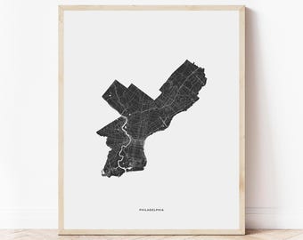Philadelphia Heritage Map Print | Map of Philadelphia Pennsylvania | Digital Download