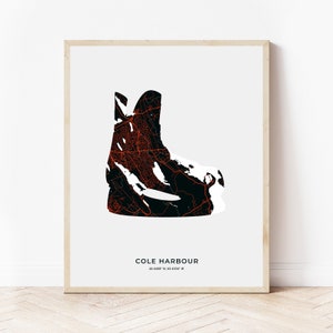 Cole Hafen Skate Poster | Landkarte Cole Hafen Nova Scotia | Digitaler Download