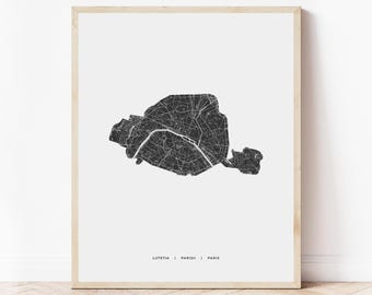 Carte du patrimoine de Paris Impression | Plan de Paris | Téléchargement numérique