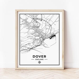 Dover Karte Drucken | Landkarte Dover England | Digitaler Download