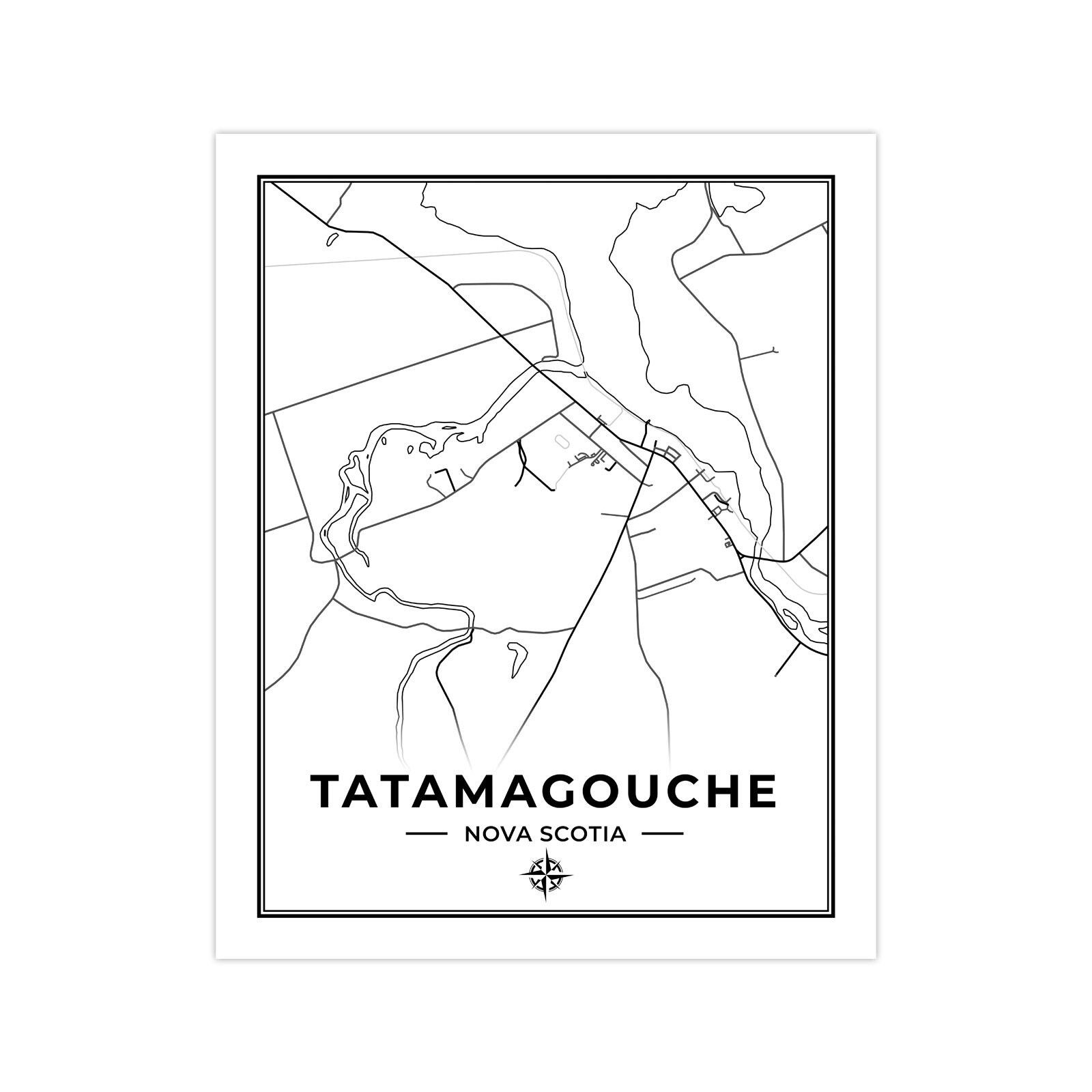 Tatamagouche Map Print Map of Tatamagouche Nova Scotia Etsy