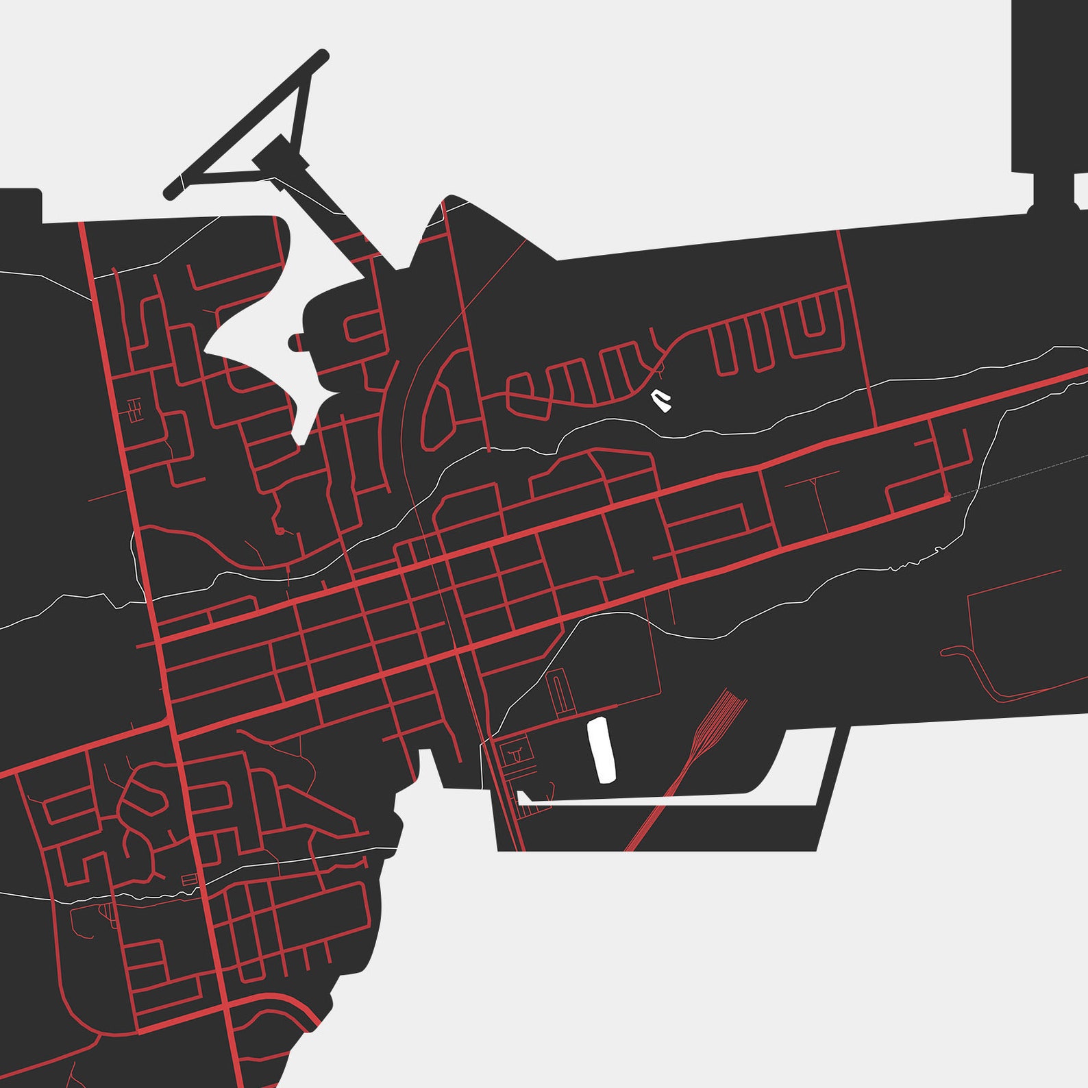 Alliston Tractor Print Map of Alliston Ontario Etsy