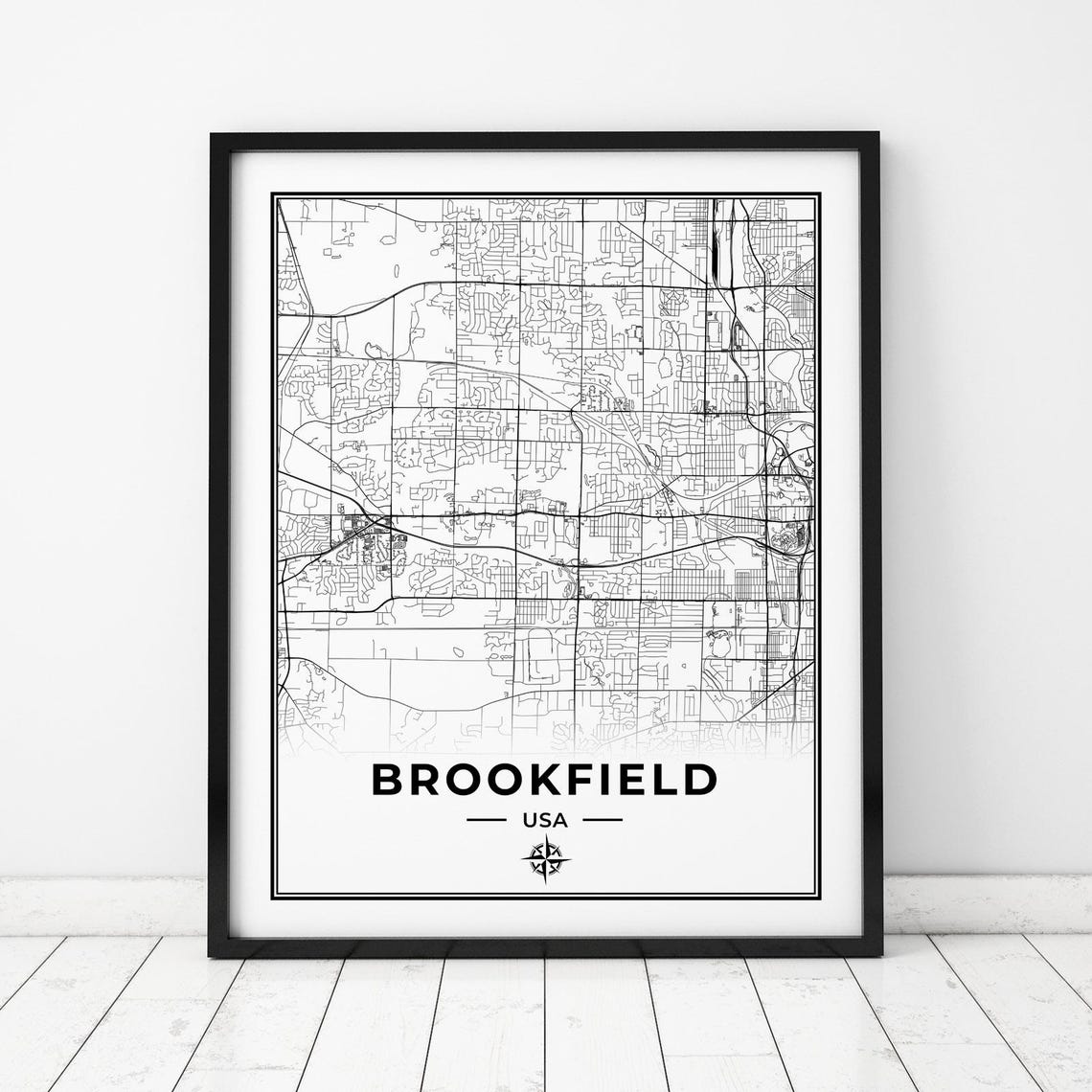 Brookfield Map Print | Map of Brookfield Wisconsin | Digital Download ...