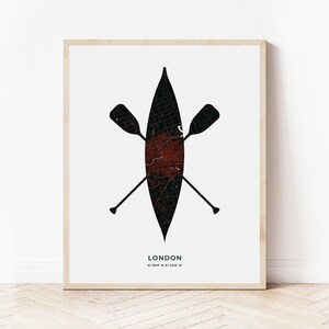 London Canoe Print | Map of London Ontario | Digital Download