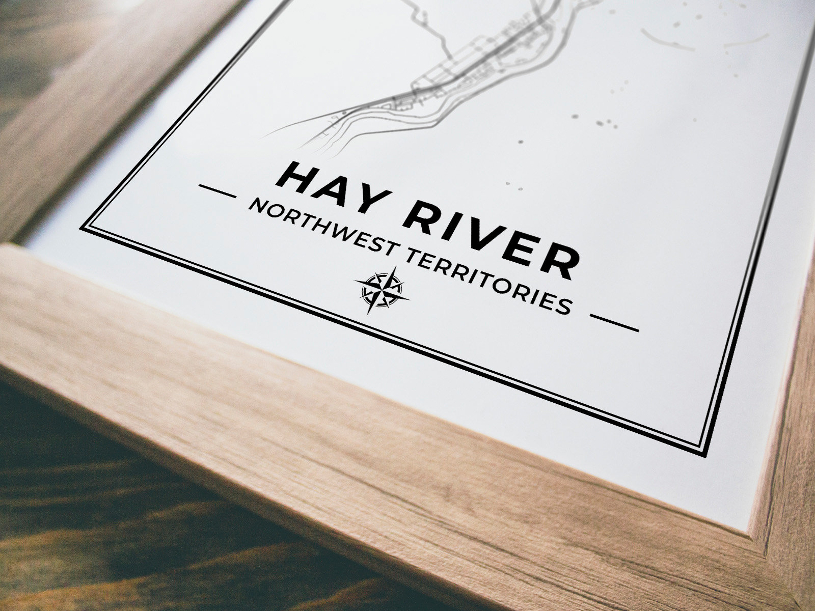 Hay River Map Print Map of Hay River Northwest Territories Etsy Canada