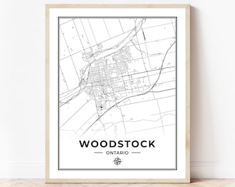 Woodstock Map Poster - Etsy