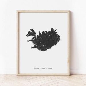 Carte du patrimoine islandais Impression | Carte de l'Islande | Téléchargement numérique