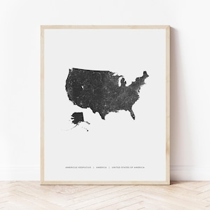 USA Karte Drucken | Landkarte USA | Digitaler Download