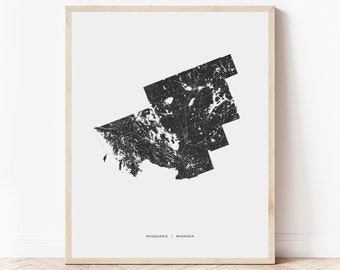 Muskoka Heritage Map Print | Map of Muskoka Ontario | Digital Download