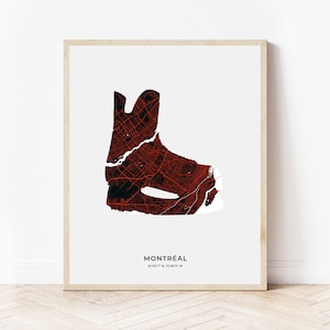 Impression de skate de Montréal | Carte de Montréal Québec | Téléchargement numérique
