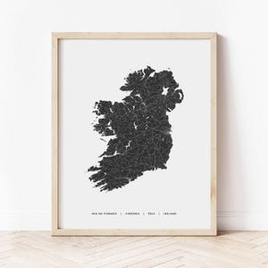 Irland Karte Print | Landkarte Irland Irland | Digitaler Download