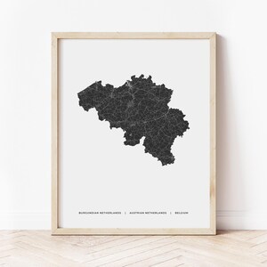 Belgium Map Print | Map of Belgium | Digital Download