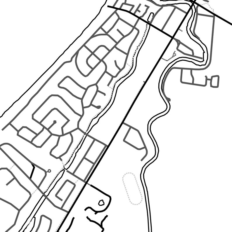 Grand Bend Map Print Map of Grand Bend Ontario Black & Etsy