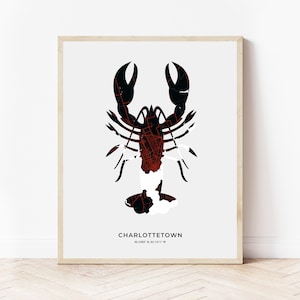 Charlottetown Hummer Print | Karte von Charlottetown Prince Edward Island | Digitaler Download