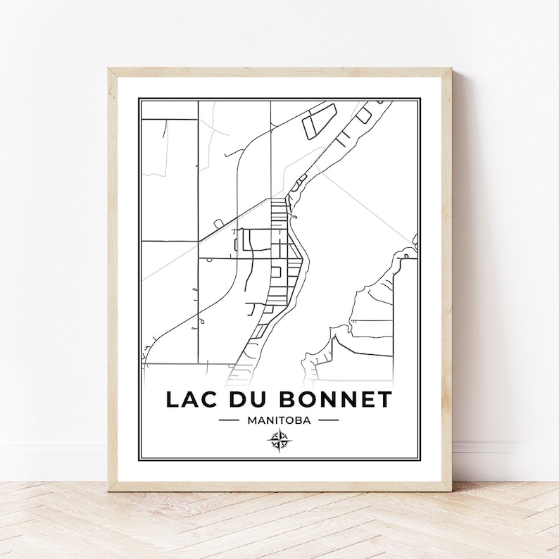 Lac Du Map Print Map of Lac Du Manitoba Etsy Canada