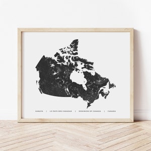 Impresión de mapas del patrimonio canadiense / Mapa de Canadá / Descarga digital