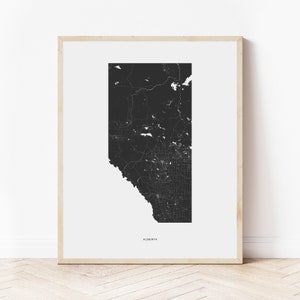 Alberta Heritage Map Print | Map of Alberta | Digital Download