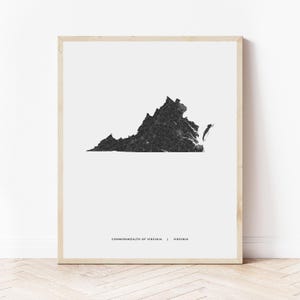 Virginia Map Print | Map of Virginia | Digital Download