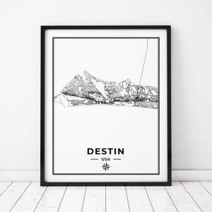 Destin Map Print | Map of Destin Florida | Digital Download