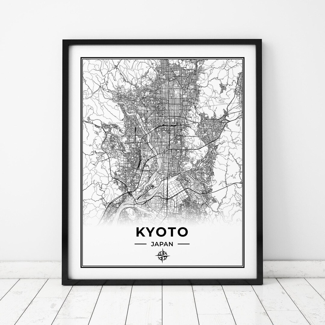 Kyoto Map Print | Map of Kyoto Japan | Digital Download - Etsy