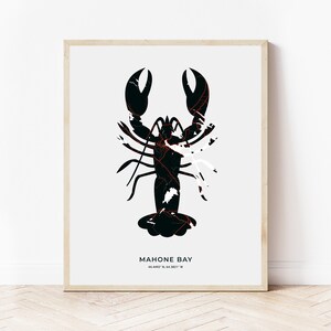 Mahone Bay Hummer Print | Karte von Mahone Bay Nova Scotia | Digitaler Download