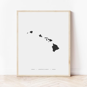 Hawaii Map Print | Map of Hawaii | Digital Download