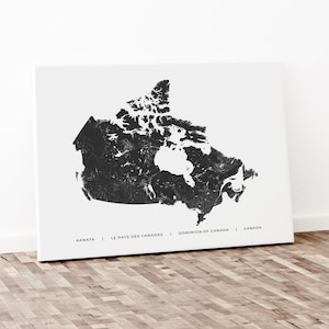 Canadian Heritage Map Print | Map of Canada |  Digital Download