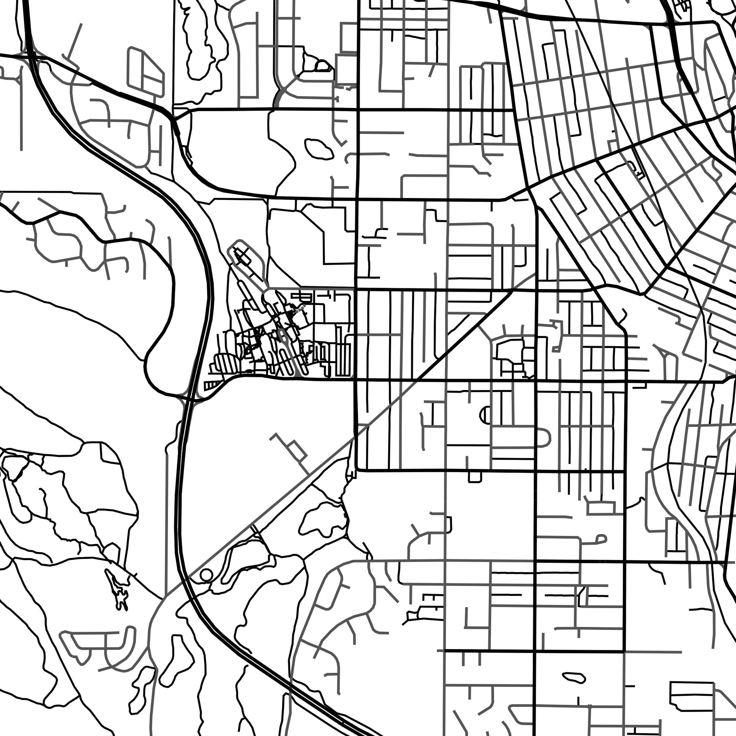 Nanaimo Map Print Map of Nanaimo British Columbia Black & Etsy