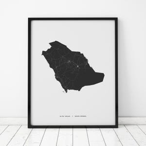 Saudi Arabia Map Print | Map of Saudi Arabia | Digital Download