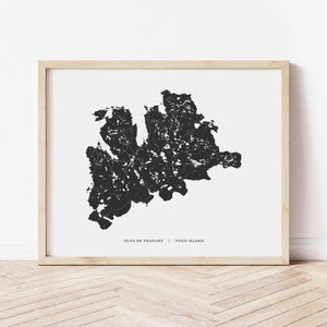 Fogo Island erfgoedkaart afdrukken | Kaart van Fogo Island Newfoundland | Digitaal downloaden