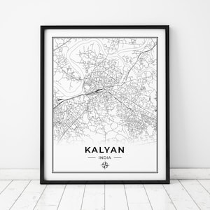 Kalyan Map Print | Map of Kalyan India | Digital Download